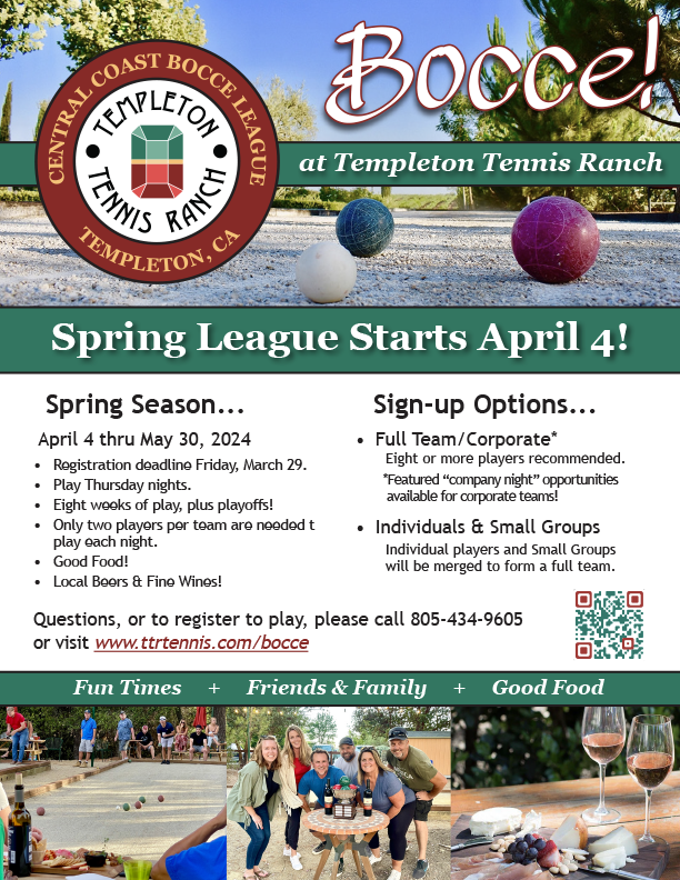 Bocce Templeton Tennis Ranch